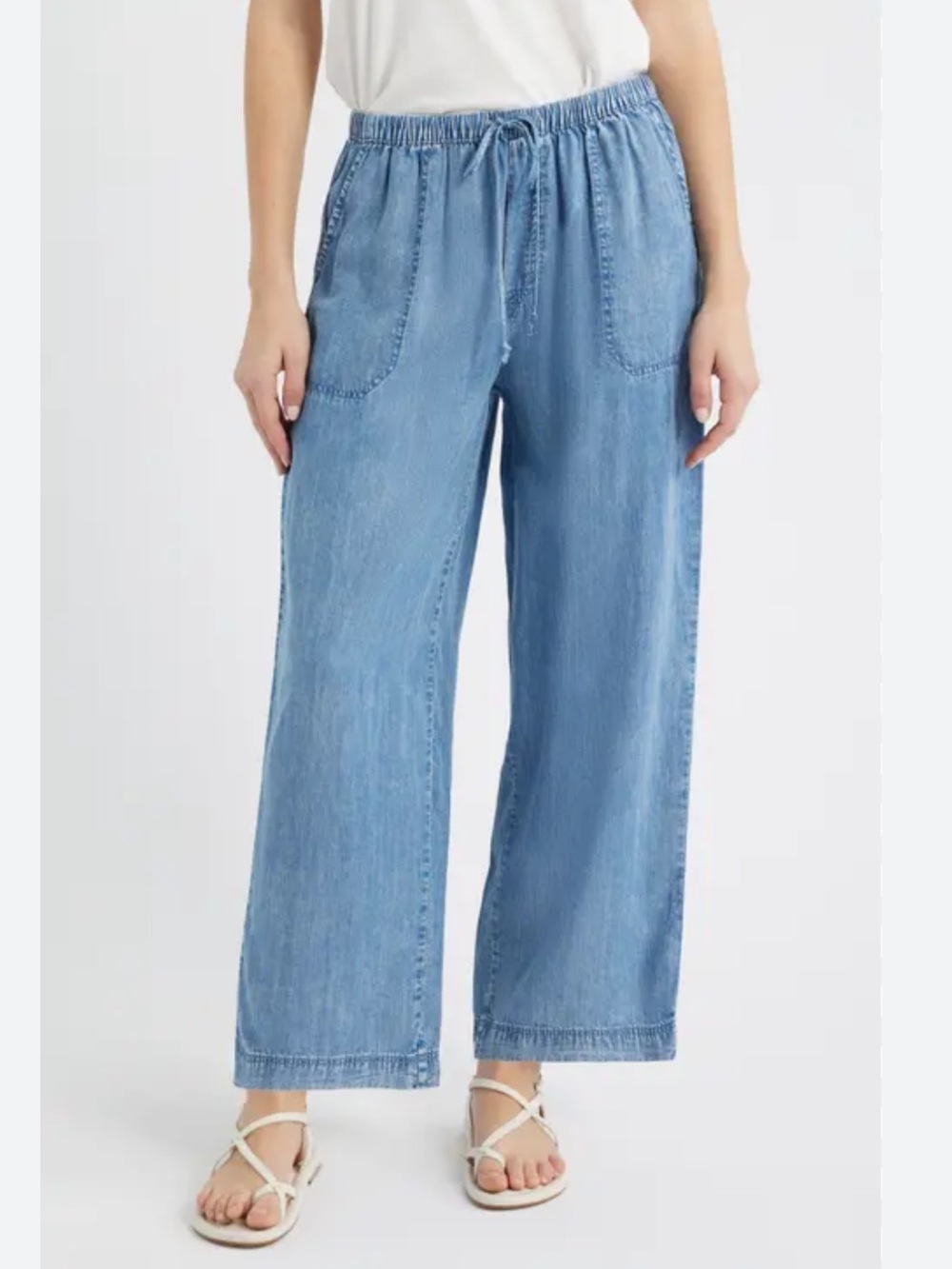 beachlunchlounge Light Blue Wide Leg Jeans